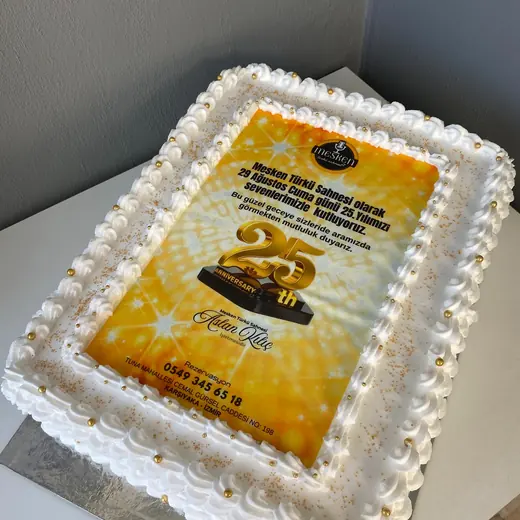 25. yılını kutlamak için bizi tercih etti – Fotoğraflı Pasta, Umay Patisserie İzmir